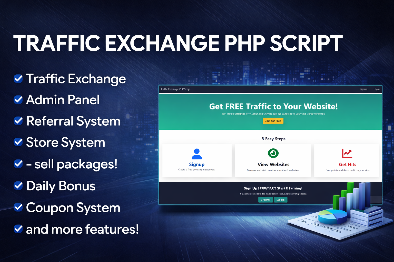 Manual Traffic Exchange PHP Script